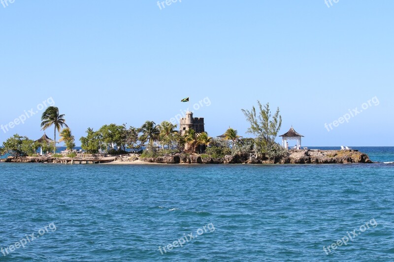 Jamaica Island Beach Flag Ocean