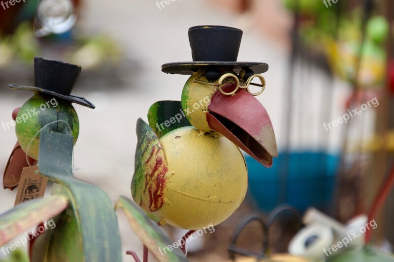 Bird Glasses Artwork Deco Figure