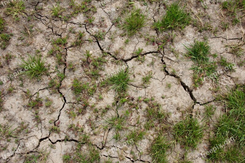 Lack Of Rain Dry Earth Cracks Drought