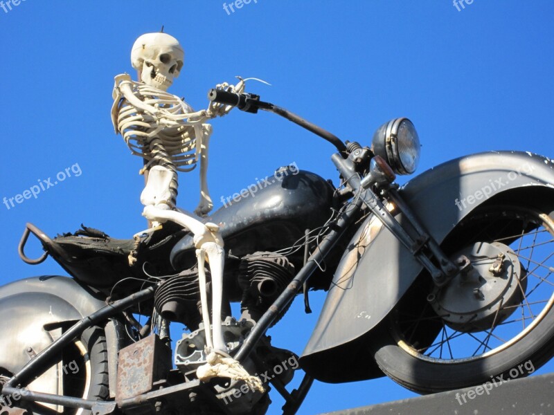 Motorcycle Skeleton Bike Bone Motorbike