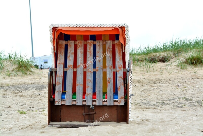 Beach Chair Beach North Sea Wind Protection Vacations