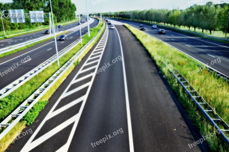 Highway Motorway Autobahn Road Asphalt