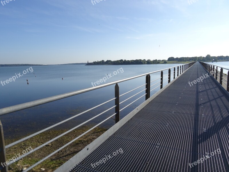 Lac Du Der Bridge Landscape Lake Passage Free Photos