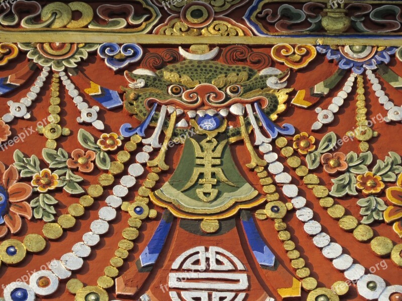 Dragon Art Bhutan Decoration Asia