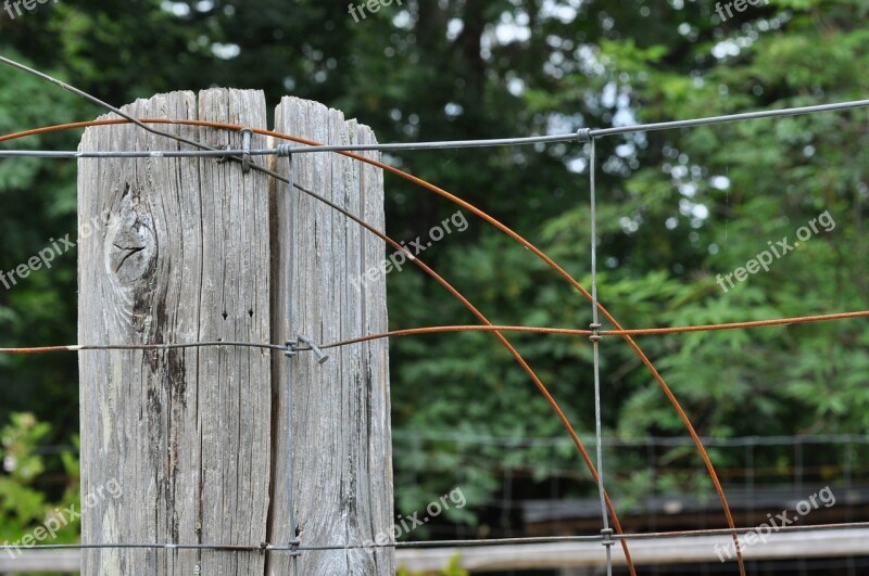 Wood Fence Fencing Wooden Farm