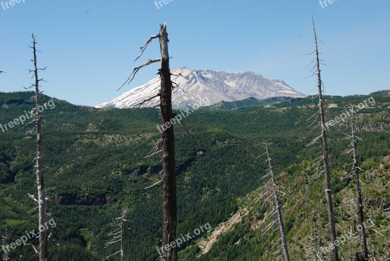 America Washington State Mount Saint Helens Volcano Eruption