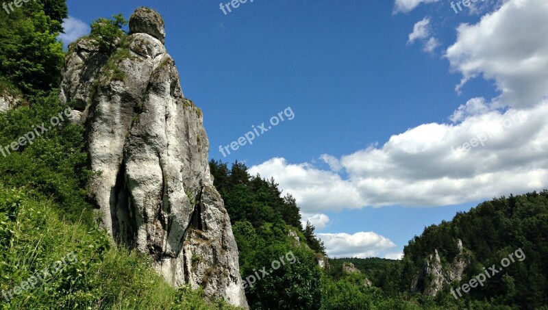 Jura Krakowsko Częstochowa Landscape Rocks Tourism Poland