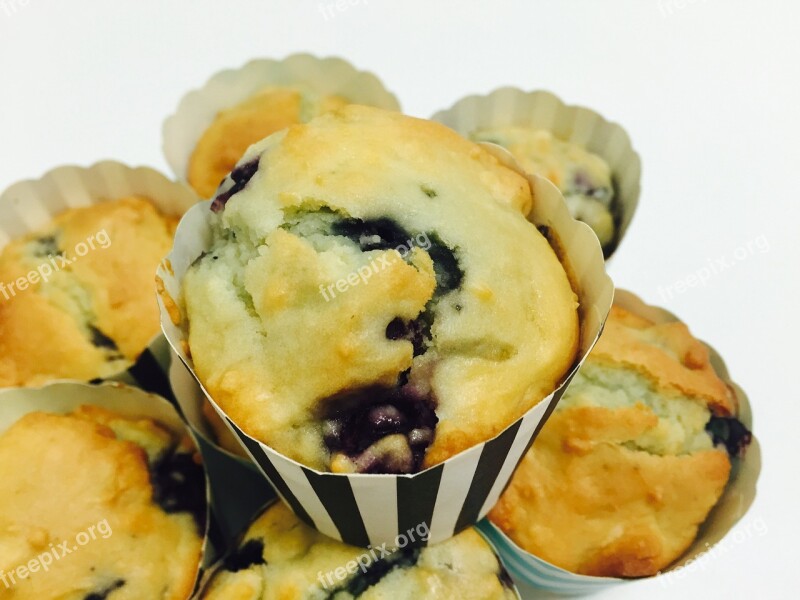 Muffin Fruit Blueberry Bakery Dessert