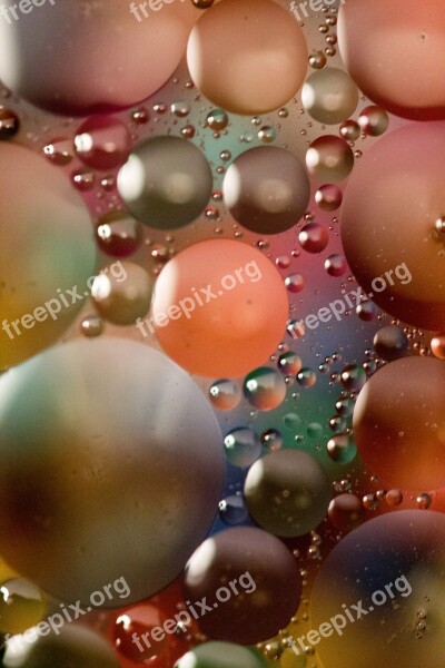 Macro Spheres Balls Floating Water