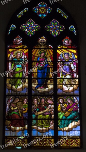 Mons Church Stained Glass Windows Stained Glass Colors