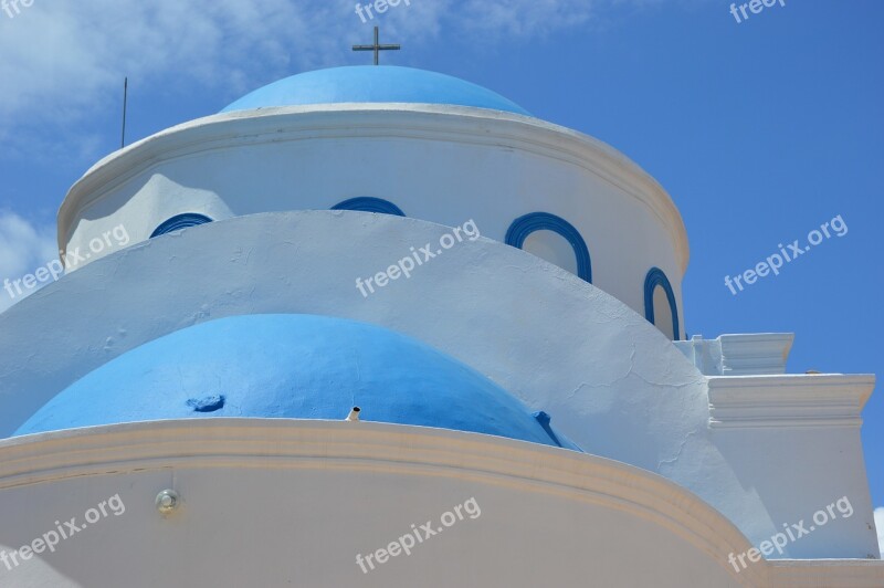 Church Kos Greece Blue White