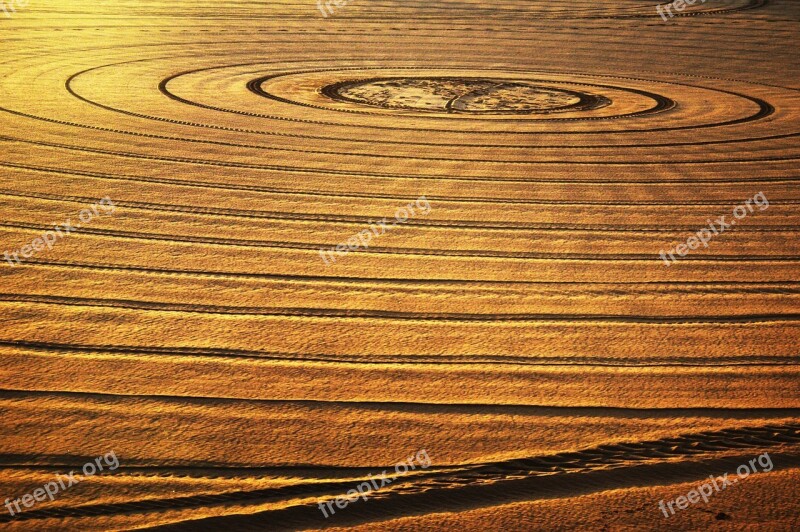 Sand Circles Sun Light Inspiration