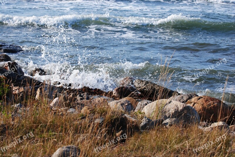 Sea Waves Shore Movement Pointe - Au-père