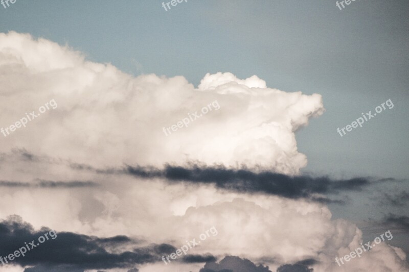 Sky Big Cloud White Grey Free Photos