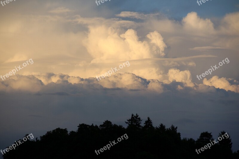 Clouds Thunderstorm Sky Weather Dark Clouds