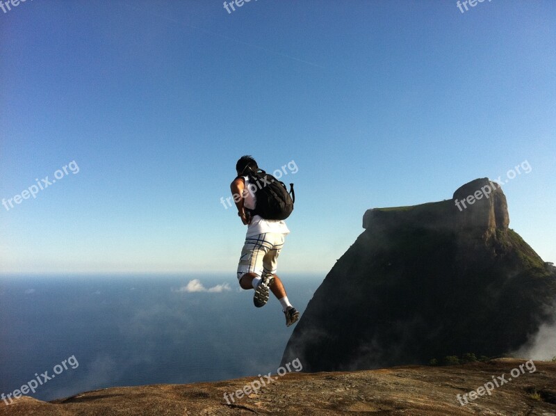 Skydiving Pedra Da Gávea Blue Sky Sport Jump