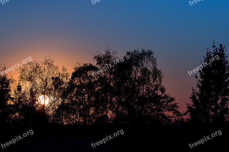 Sunset Dusk Abendstimmung Evening Sky Golden Light