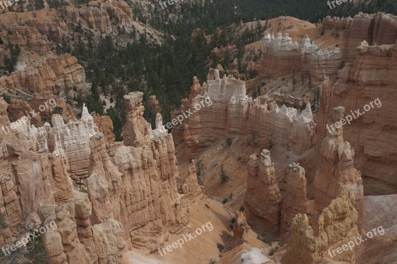 Rock Formations Bryce Canyon National Park Western Landscape Free Photos