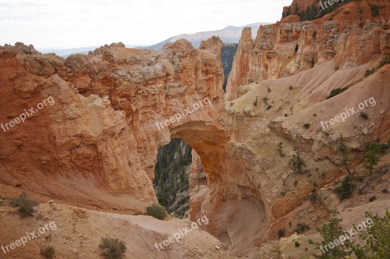 Arch Rock Formations Bryce Canyon National Park Western Landscape Free Photos