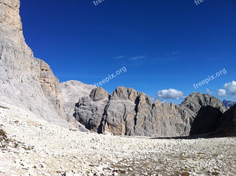 Trekking Mountain Blue Sky Landscape