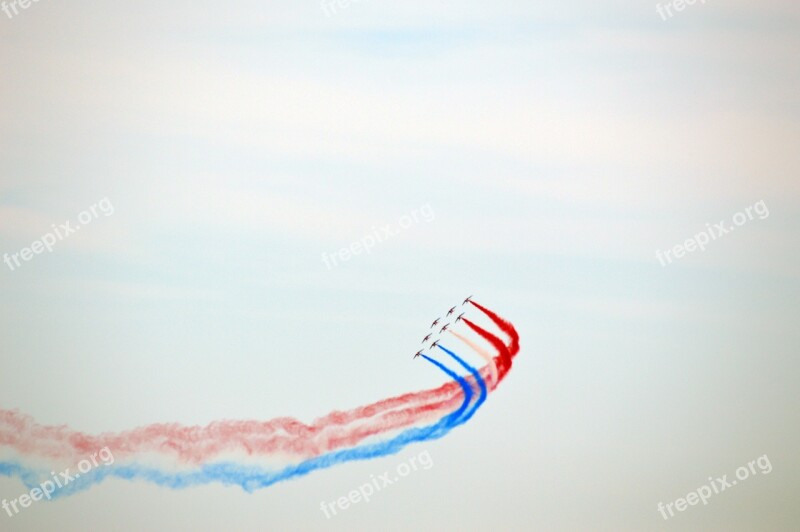 Aircraft Patrol Of France Alphajet Aerobatics Sky