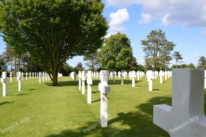 American Cemetery Normandy France Second World War Soldiers