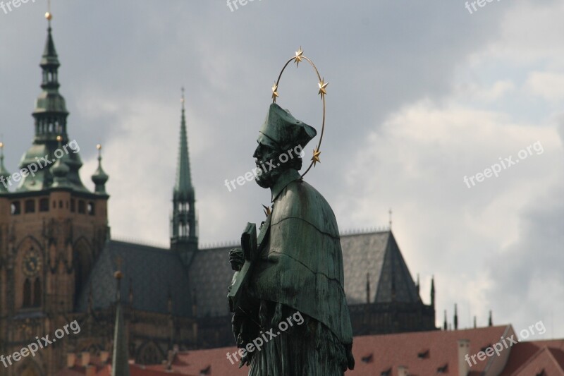 Prague Praha Charles Bridge Czech Republic Historically