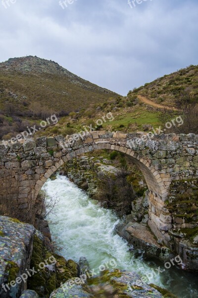 Bridge Water Landscape Gredos Spain