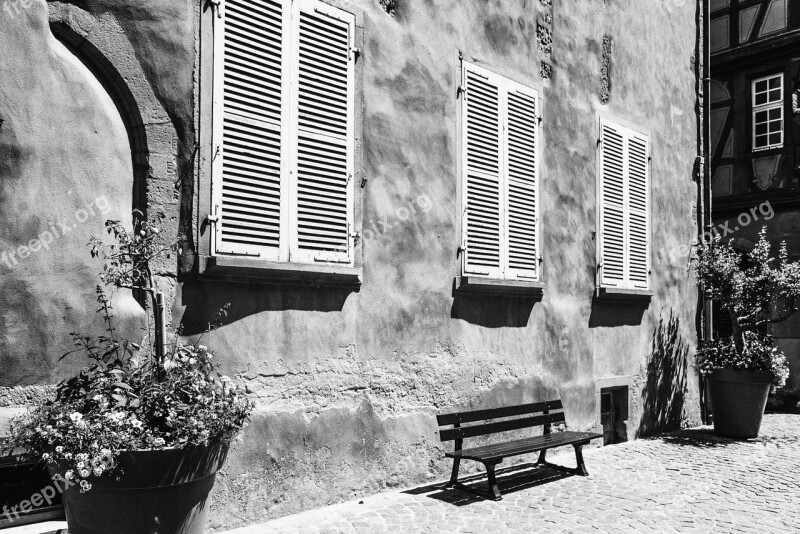 Bank Shutters House Wall Historic Center