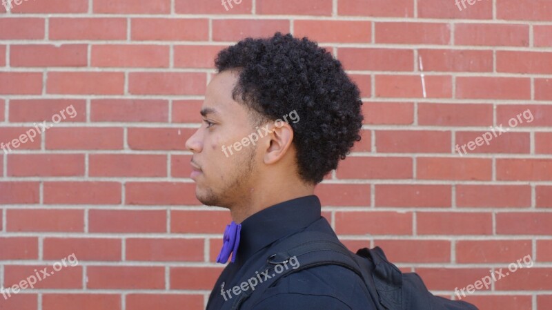 Side Profile Black Male Student Free Photos