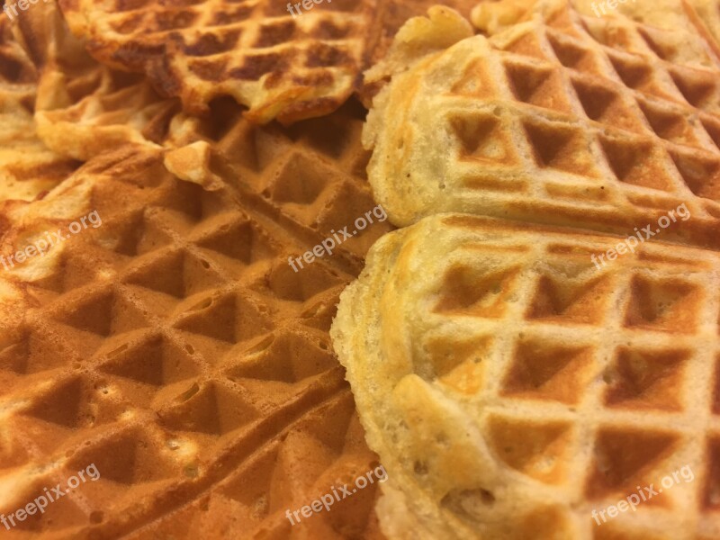 Waffles Freshly Made Waffles Waffle Dessert Food