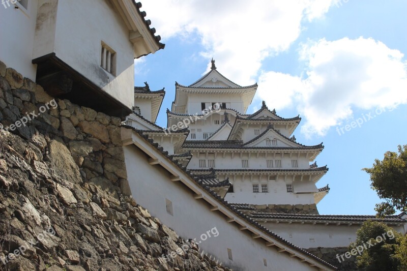 Himeji Castle Cloud Ishigaki Free Photos