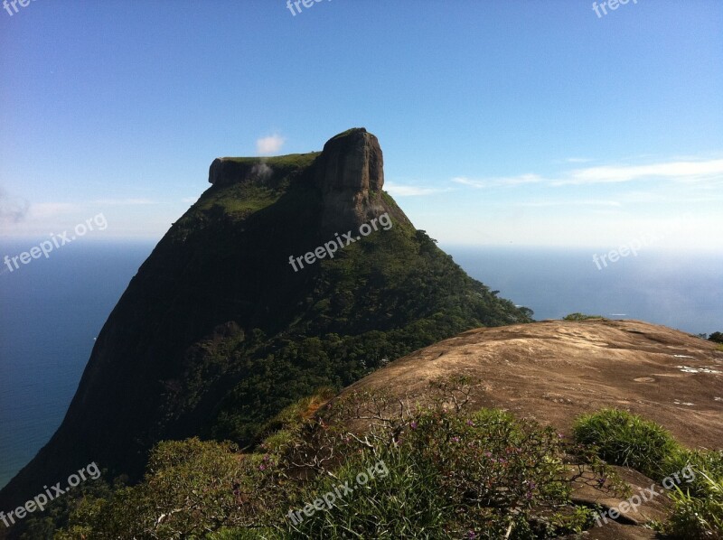 Nature Pedra Da Gávea Landscape Stone Rock