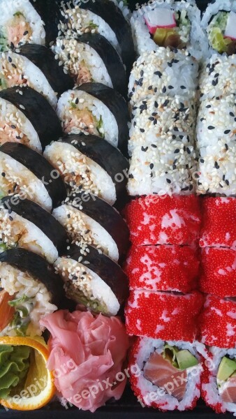 Sushi Food Asian Japanese Roll