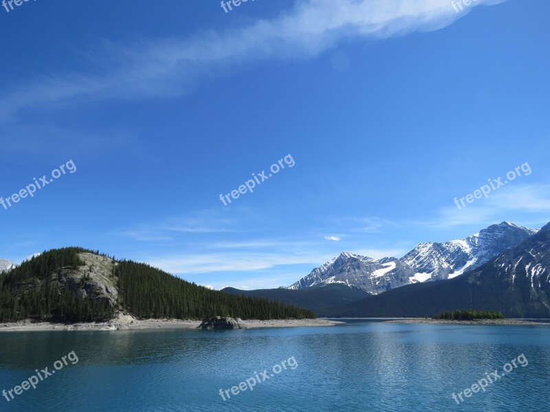 Upper Kananaskis Lake Rocky Mountains Alberta Canada Lake