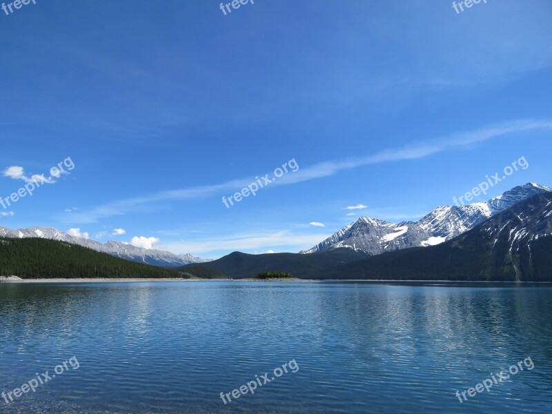 Upper Kananaskis Lake Rocky Mountains Alberta Canada Lake