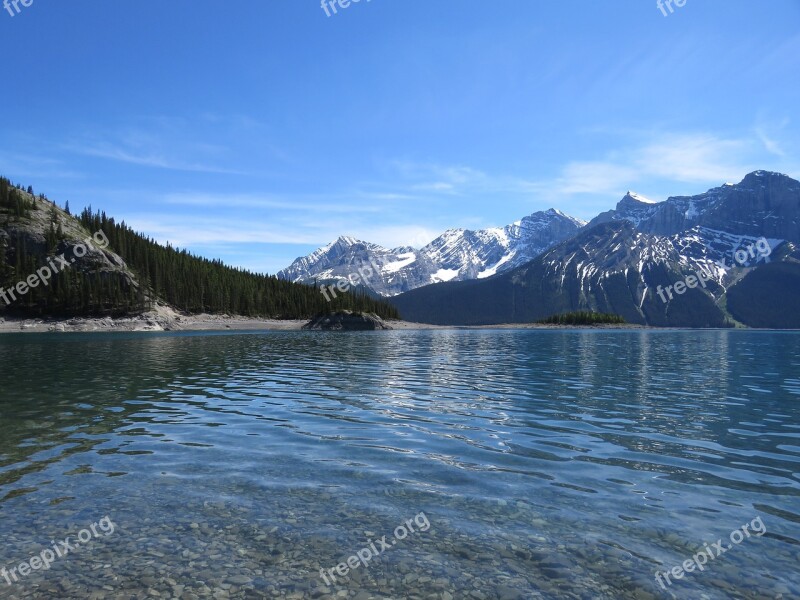 Upper Kananaskis Lake Rocky Mountains Alberta Canada Lake