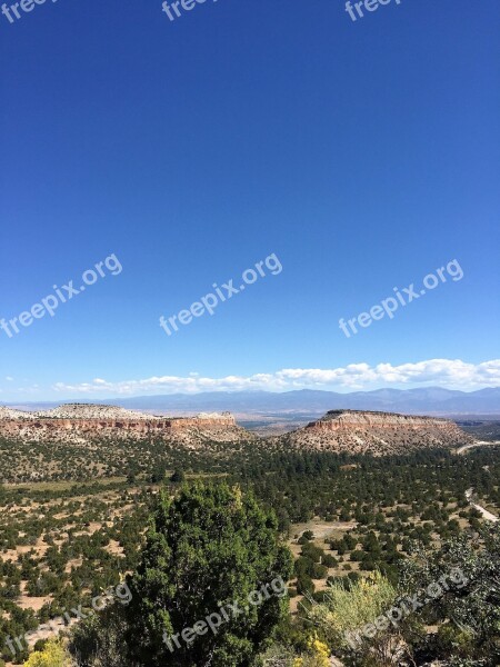 Los Alamos Landscape Sky Hills Mountains