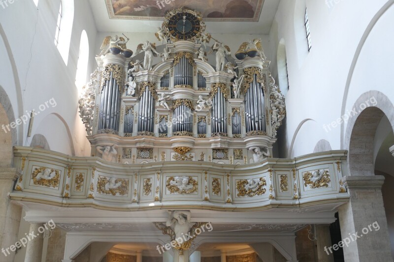 Monastery Huysburg Benedictine Monastery Prayer Room Silver Pipe Organ