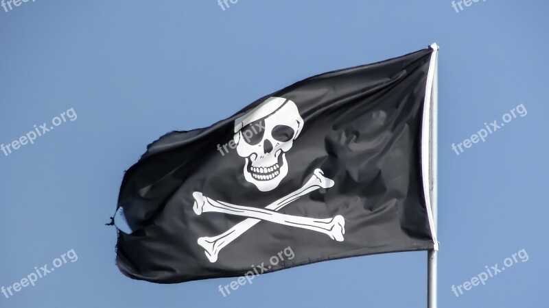 Pirates Flag Skull Symbol Skeleton