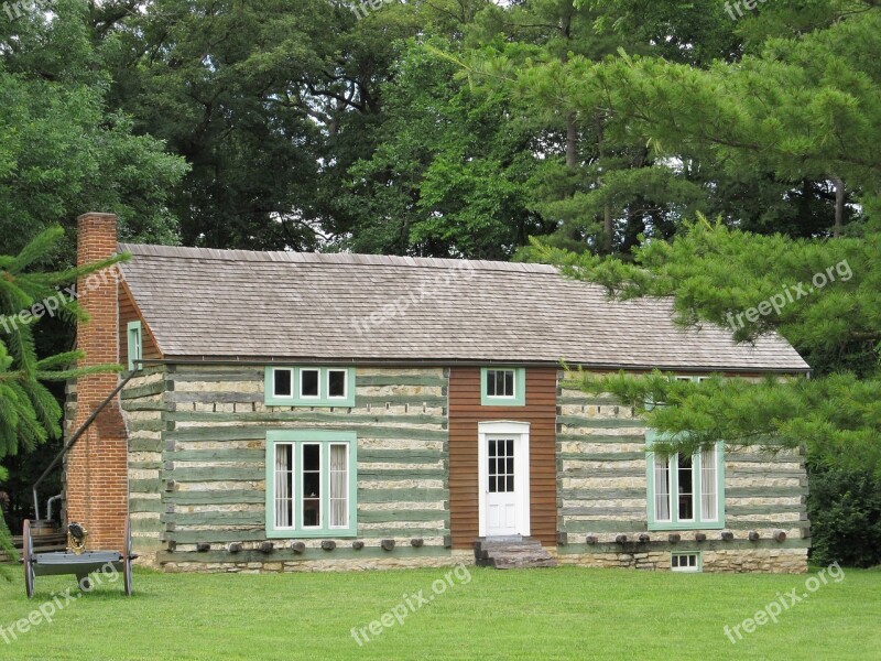 Log Cabin Historic Home House Rustic