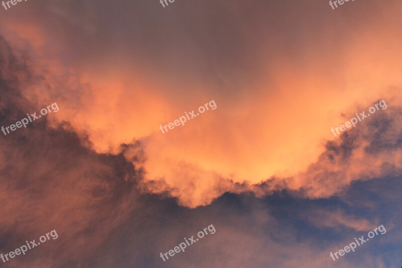 Sunset Clouds New Mexico Sunset Clouds Cloudy Sky Blue