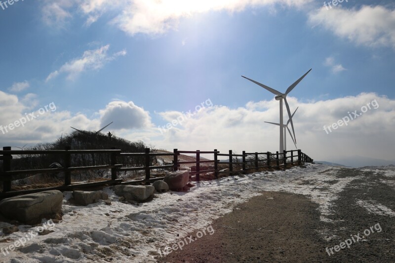 Wind Power Development Of Chi Ling Winter Landscape