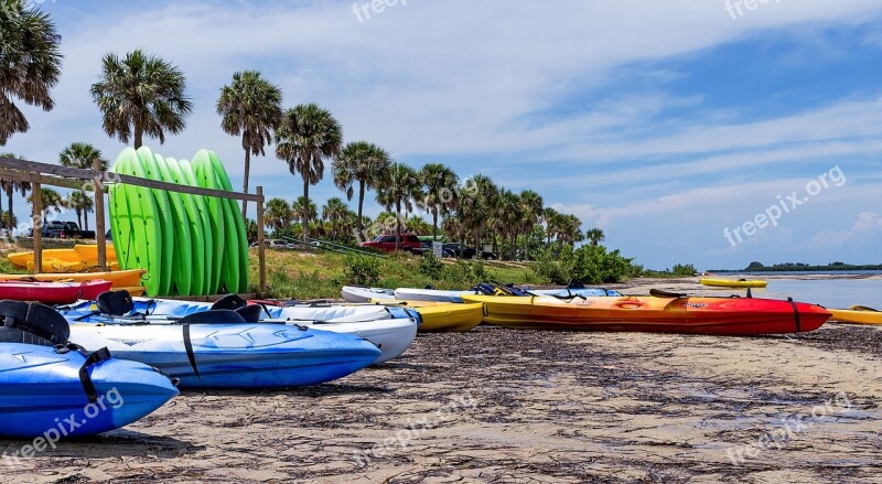 Kayak Surfing Beach Boats Recreation