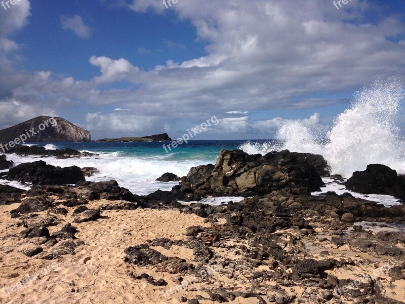 Beach Seascape Waves Ocean Landscape