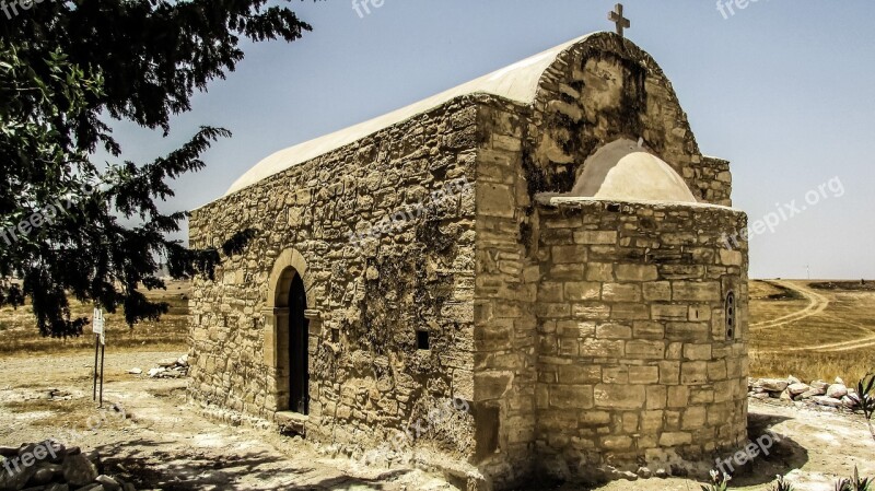 Cyprus Tersefanou Church Stone Built Architecture