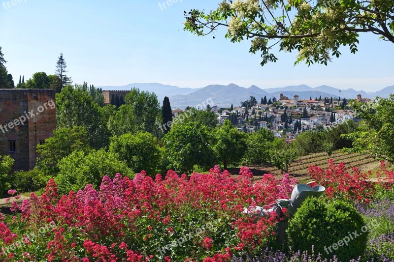 Flowers Alhambra Garden Moorish Generalife