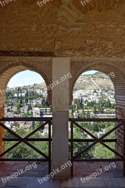 Alhambra Windows Arches Moorish Decoration