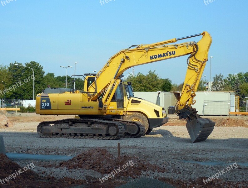 Excavators Construction Vehicle Site Construction Work