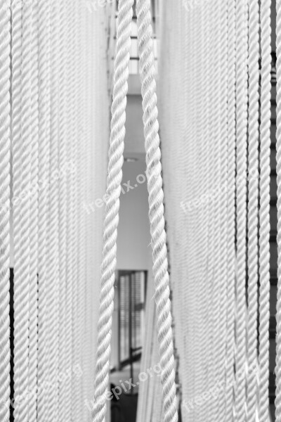 Rope Symmetry Black And White Suspension Free Photos